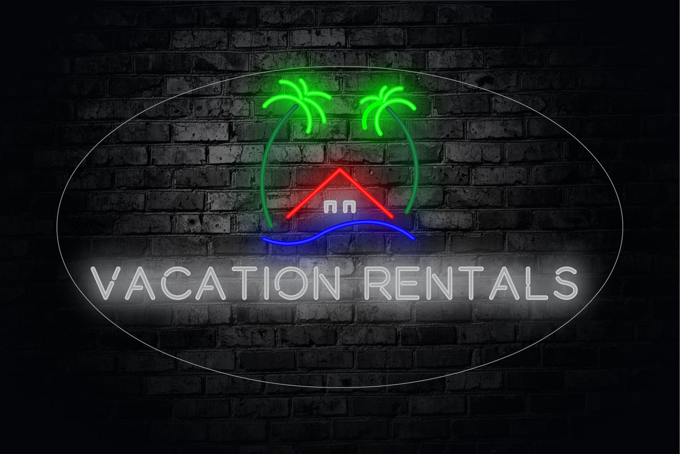 Vacation Rentals LED Flex Sign 13″ x 32″