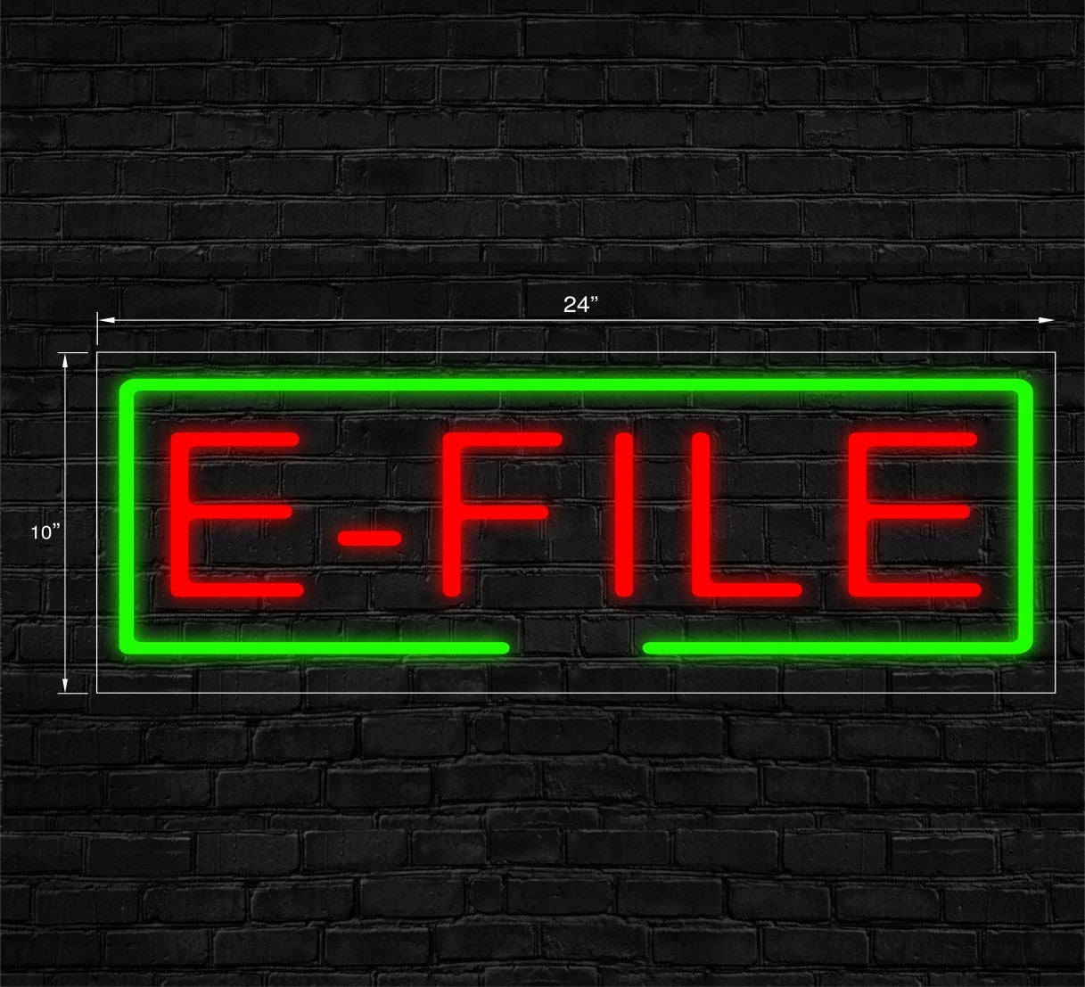 E-File LED Flex Signs 10"x 24"