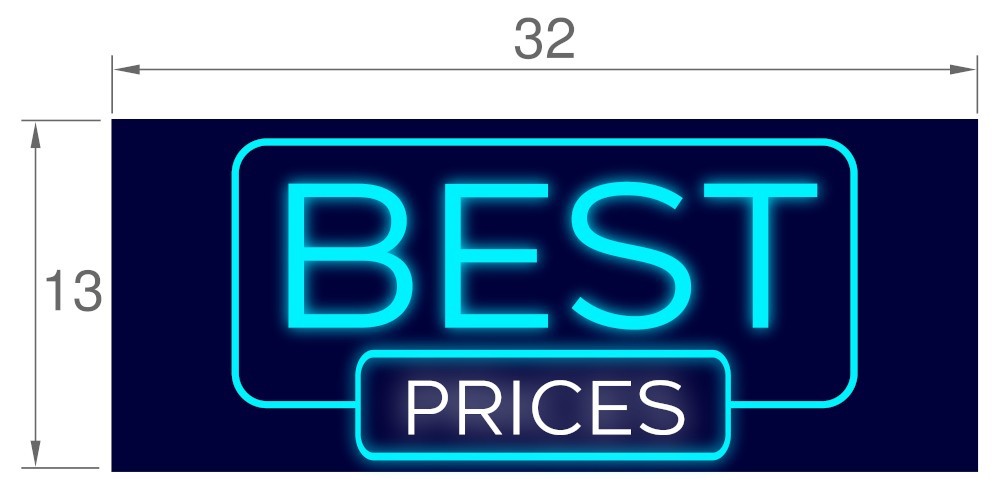 Best Price   LED Flex Sign 13″ x 32″