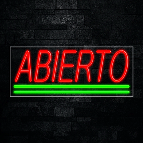 Abierto LED Flex Sign 32″ x 13″