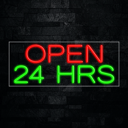 Open 24 Hrs LED Flex Sign 32″ x 13″