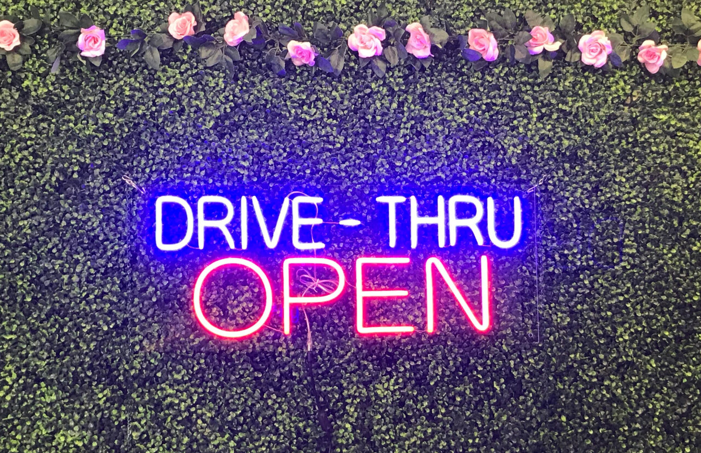 Drive-Thru Open LED Flex Sign 32″ x 13″