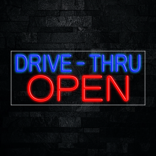 Drive-Thru Open LED Flex Sign 32″ x 13″