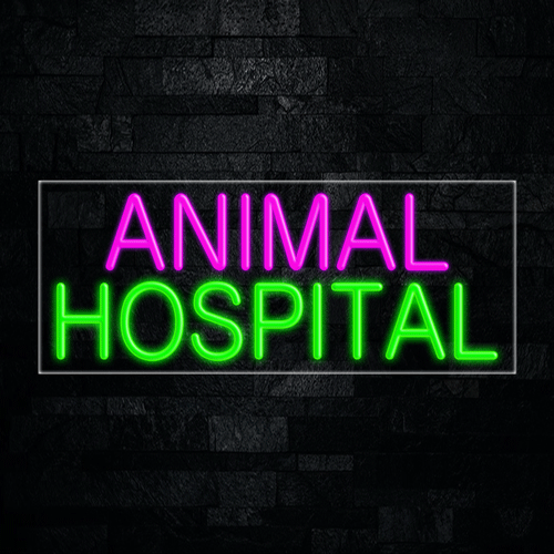 Animal Hospital LED Flex Sign 32″ x 13″