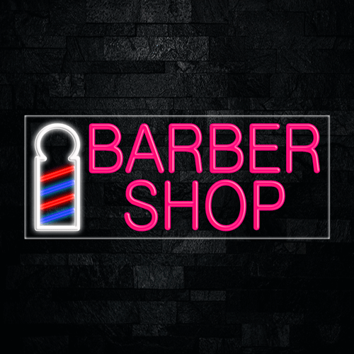 Barber Shop, Logo LED Flex Sign 32″ x 13″