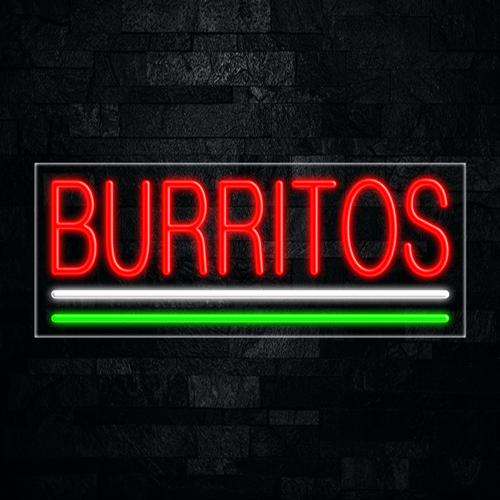 Burritos LED Flex Sign 32″ x 13″