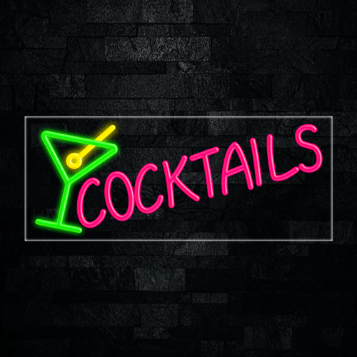 Cocktails, Logo LED Flex Sign 32″ x 13″