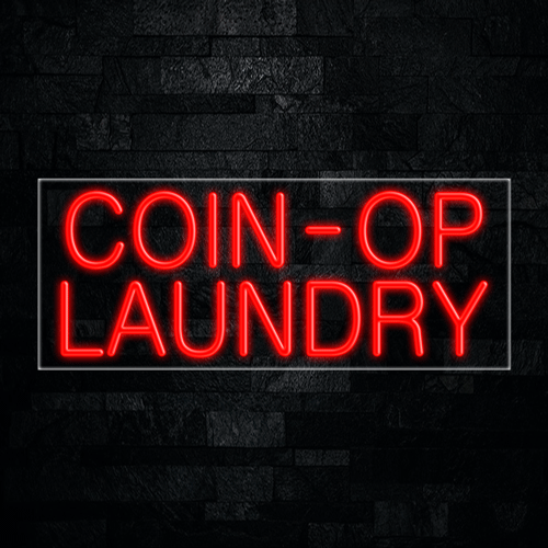 Coin-Op Laundry LED Flex Sign 32″ x 13″