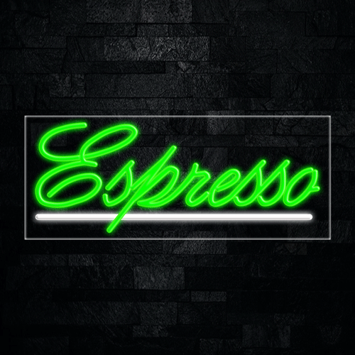 Espresso LED Flex Sign 32″ x 13″