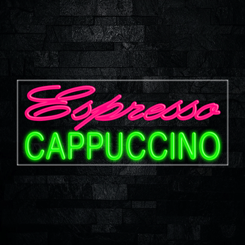 Espresso Cappuccino LED Flex Sign 32″ x 13″