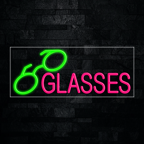 Glasses, Logo LED Flex Sign 32″ x 13″