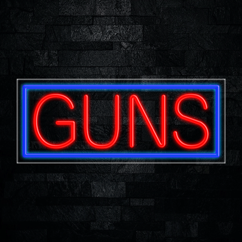 Guns LED Flex Sign 32″ x 13″