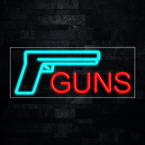 Guns, Logo LED Flex Sign 32″ x 13″