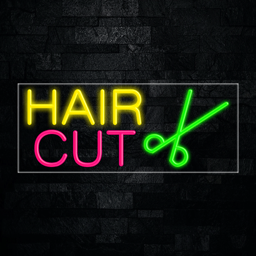 Hair cut, Logo LED Flex Sign 32″ x 13″