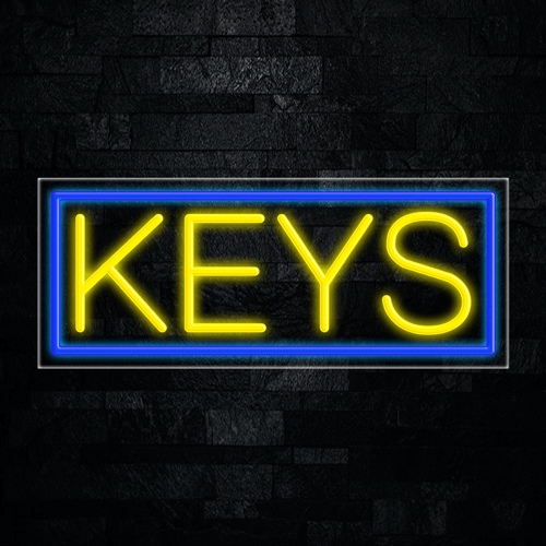 Keys LED Flex Sign 32″ x 13″