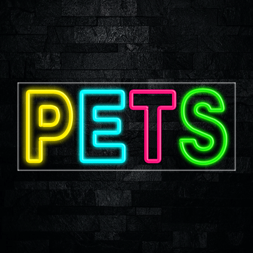 Pets LED Flex Sign 32″ x 13″