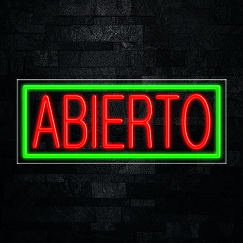 Abierto LED Flex Sign 32″ x 13″