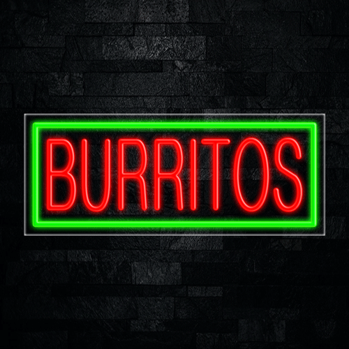 Burritos LED Flex Sign 32″ x 13″