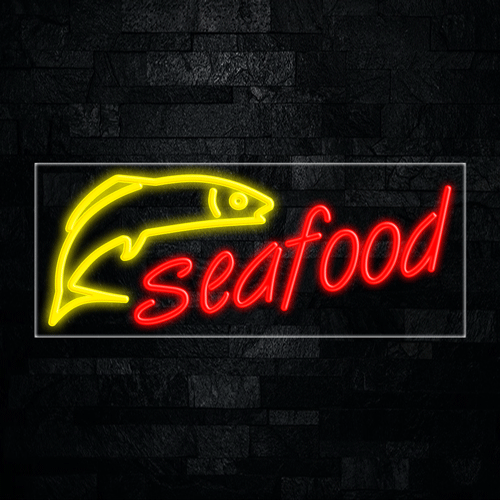 Seafood, Logo LED Flex Sign 32″ x 13″