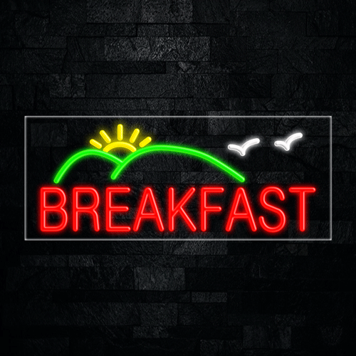 Breakfast, Logo LED Flex Sign 32″ x 13″