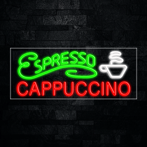 Espresso Cappuccino LED Flex Sign 32″ x 13″