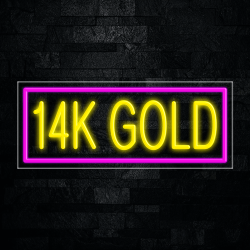 14k Gold LED Flex Sign 32″ x 13″