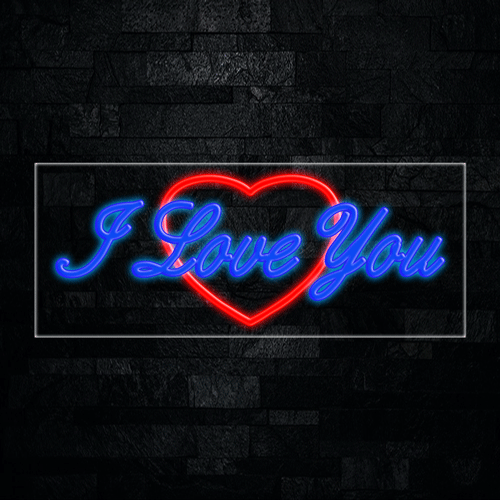 I Love You, Logo LED Flex Sign 32″ x 13″