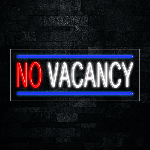 No Vacancy LED Flex Sign 32″ x 13″