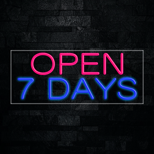 Open 7 Days LED Flex Sign 32″ x 13″