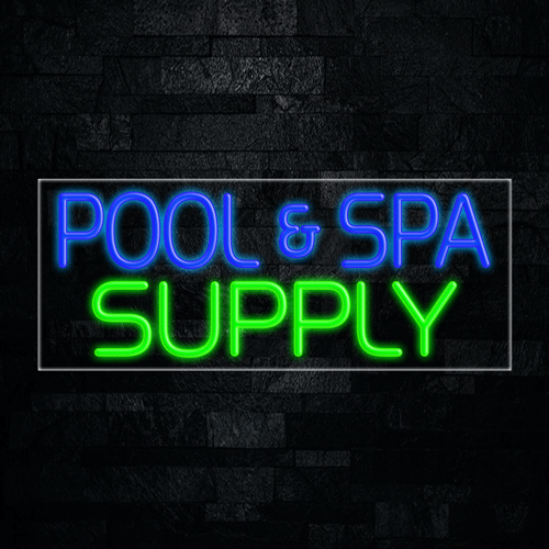 Pool & Spa Supply LED Flex Sign 32″ x 13″