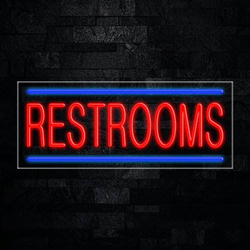 Restrooms LED Flex Sign 32″ x 13″