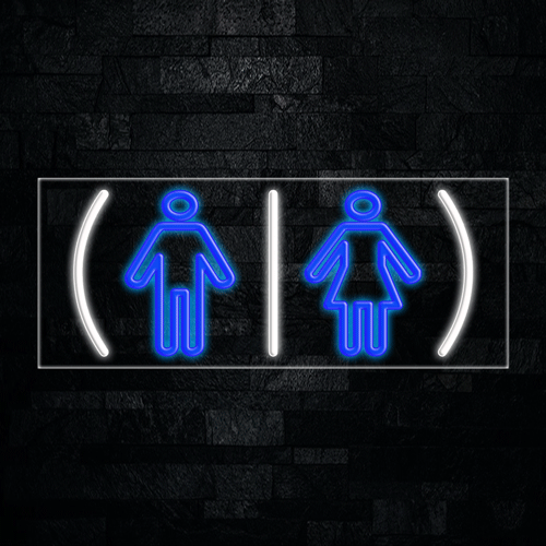 Restrooms Logo LED Flex Sign 32″ x 13″