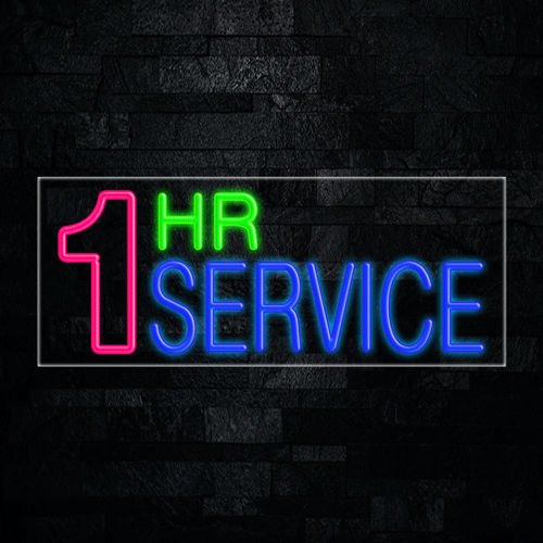 1 Hr Service LED Flex Sign 32″ x 13″