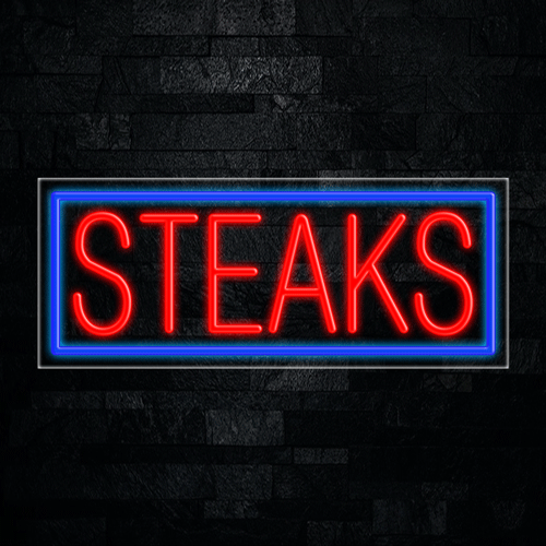 Steaks LED Flex Sign 32″ x 13″