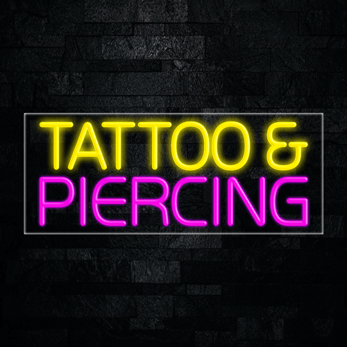 Tattoo & Piercing LED Flex Sign 32″ x 13″