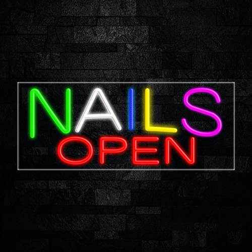 Nails Open LED Flex Sign 32″ x 13″