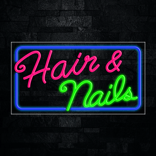 Hair & Nails LED Flex Sign 37″ x 20″