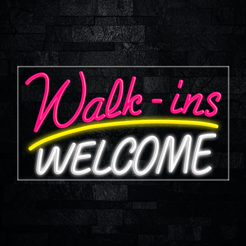 Walk-ins Welcome LED Flex Sign 37″ x 20″