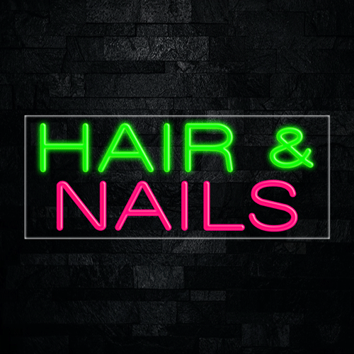 Hair & Nails LED Flex Sign 32″ x 13″