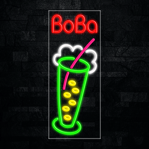 Boba, Logo (vertical) LED Flex Sign 32″ x 13″