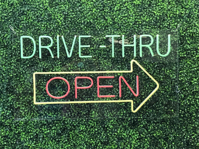 Drive-Thru Open LED Flex Sign 37″ x 20″