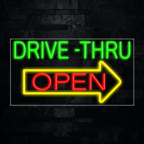 Drive-Thru Open LED Flex Sign 37″ x 20″