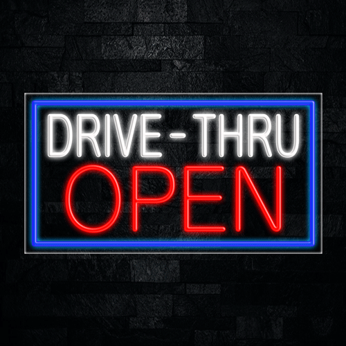 Drive-Thru Open LED Flex Sign 37″ x 20″