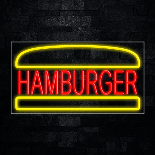 Hamburger LED Flex Sign 37″ x 20″