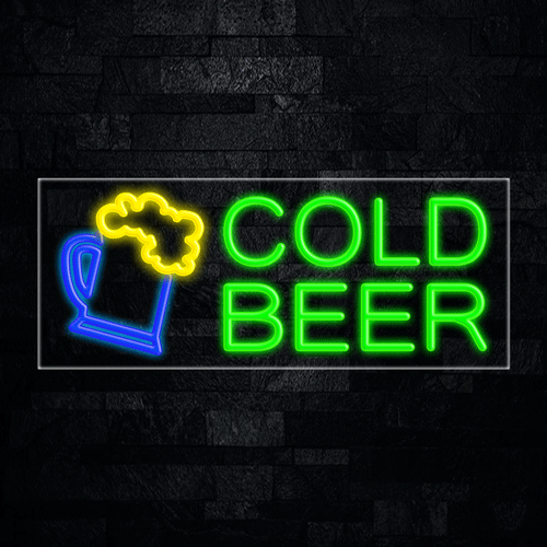 Cold Beer LED Flex Sign 32″ x 13″