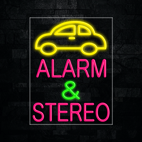 Alarm & Stereo LED Flex Sign 31″ x 24″