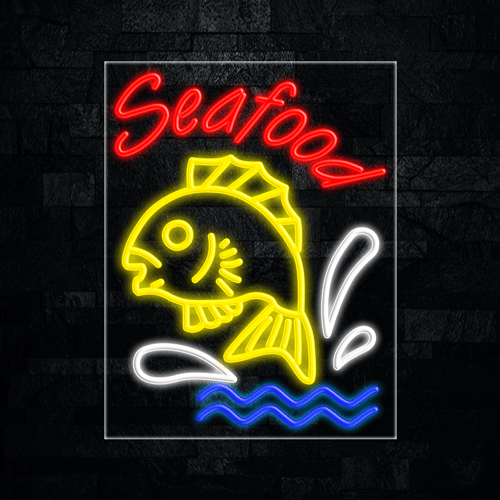 Seafood LED Flex Sign 31″ x 24″