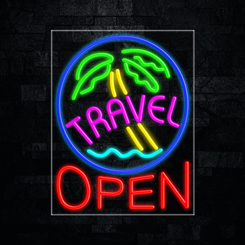 Travel Open LED Flex Sign 31″ x 24″