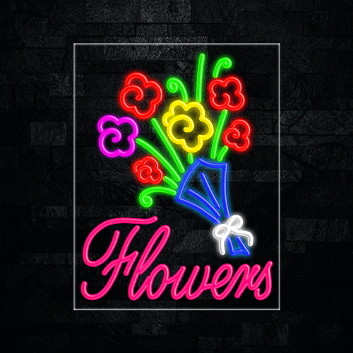 Flowers LED Flex Sign 31″ x 24″