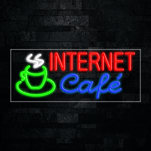 Internet Café LED Flex Sign 32″ x 13″